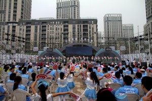Das Olympische Dorf in Nanjing. Dort sin ddie jungen Sportler untergebracht (Bild: dpa)